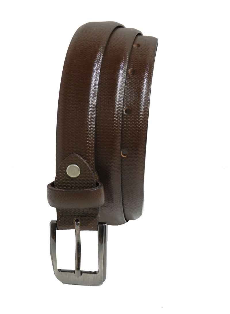 LAVERI LEATHER GENUINE LEATHER 25 MM UNISEX  FORMAL  BELT  IN BROWN  - Image 2