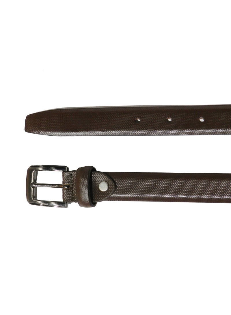 LAVERI LEATHER GENUINE LEATHER 25 MM UNISEX  FORMAL  BELT  IN BROWN  - Image 5