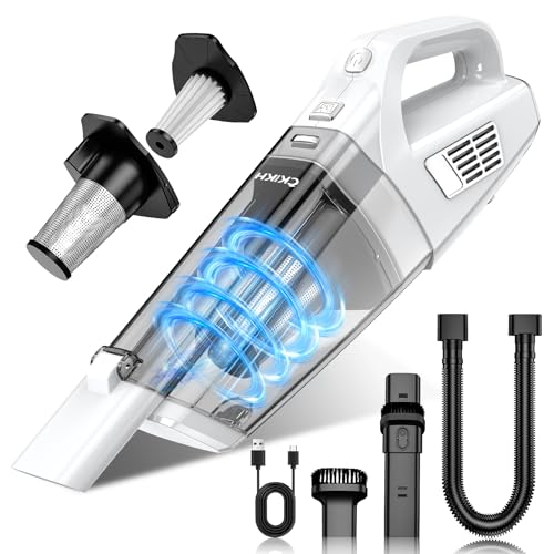 CKIKH Handheld Vacuum Cordless, 15000PA Strong Suction Hand Held Car Vacuum Cleaner Portable with Multi-Nozzles & Washable Filter, Lightweight Rechargeable Vacuum Cleaner for Home, Car, Office, Pets - Image 1
