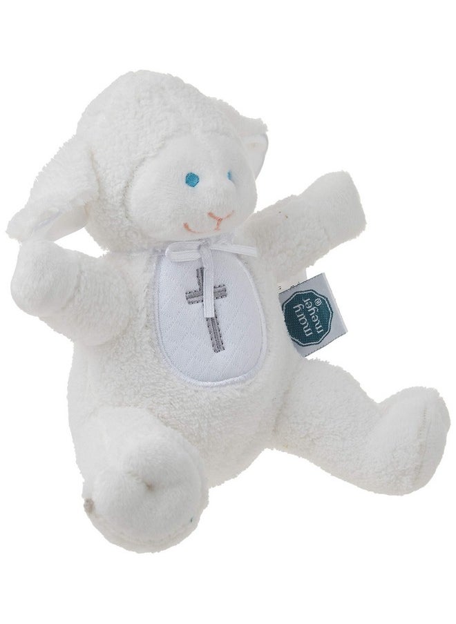 Mary Meyer - Baby Rattle Soft Toy 5Inches Christening Lambwhite - Image 1