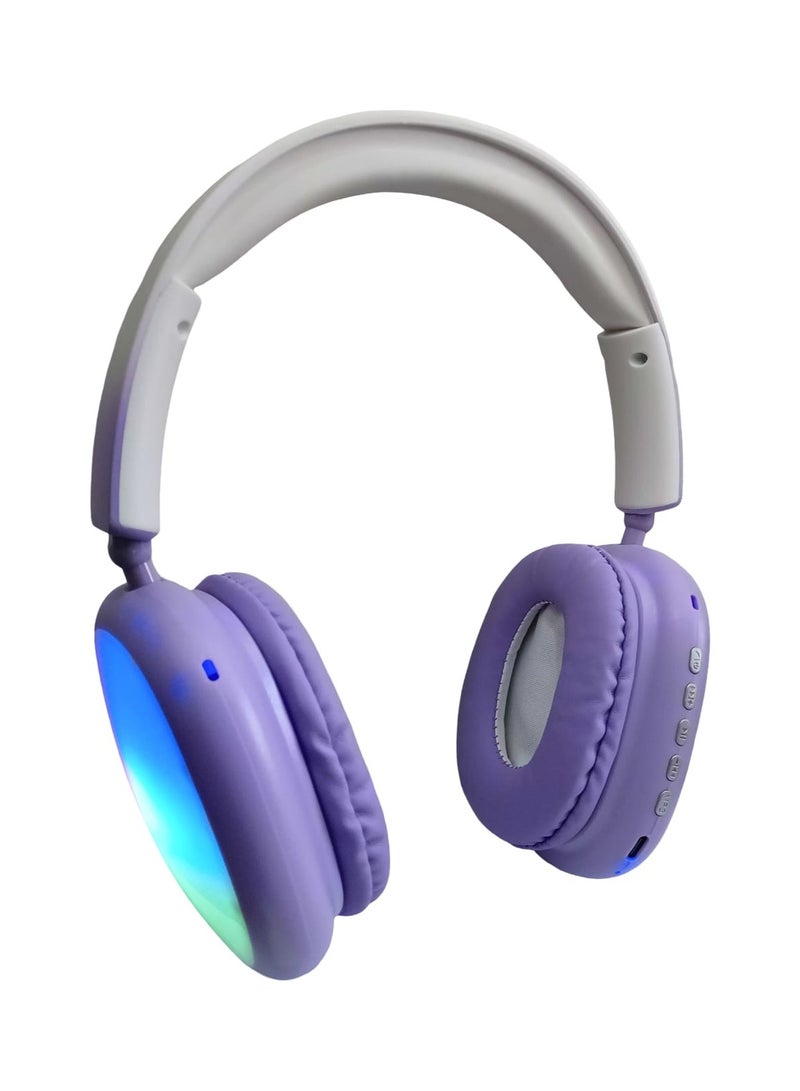 سماعات رأس بلوتوث RGB Super Bass + مع إضاءة متعددة الألوان - بفضل الصوت الجهير القوي والتصميم العصري - Image 4