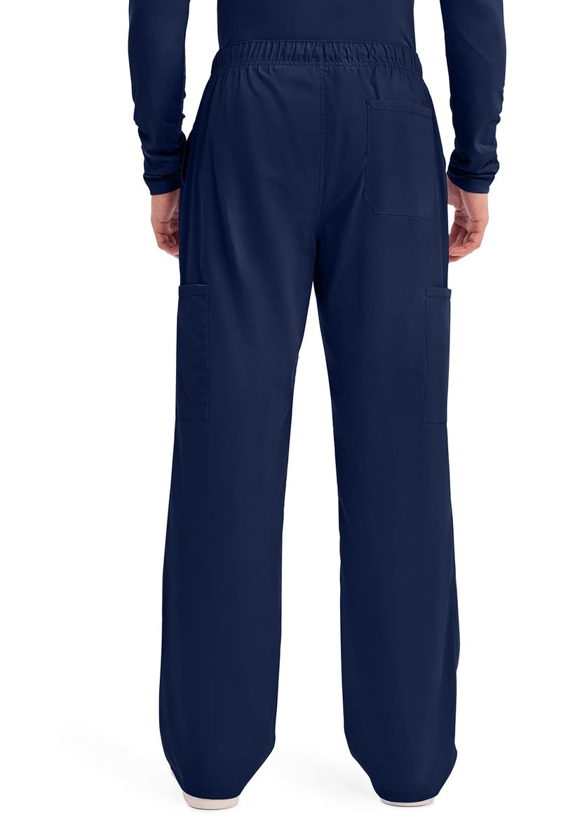 Cherokee Scrubs for Men Tapered Leg Cargo Scrub Pants with Zip Fly, 5 Pockets Elastic Waist 2-Way Stretch & Easy Care - WW190, M, Navy - Image 4