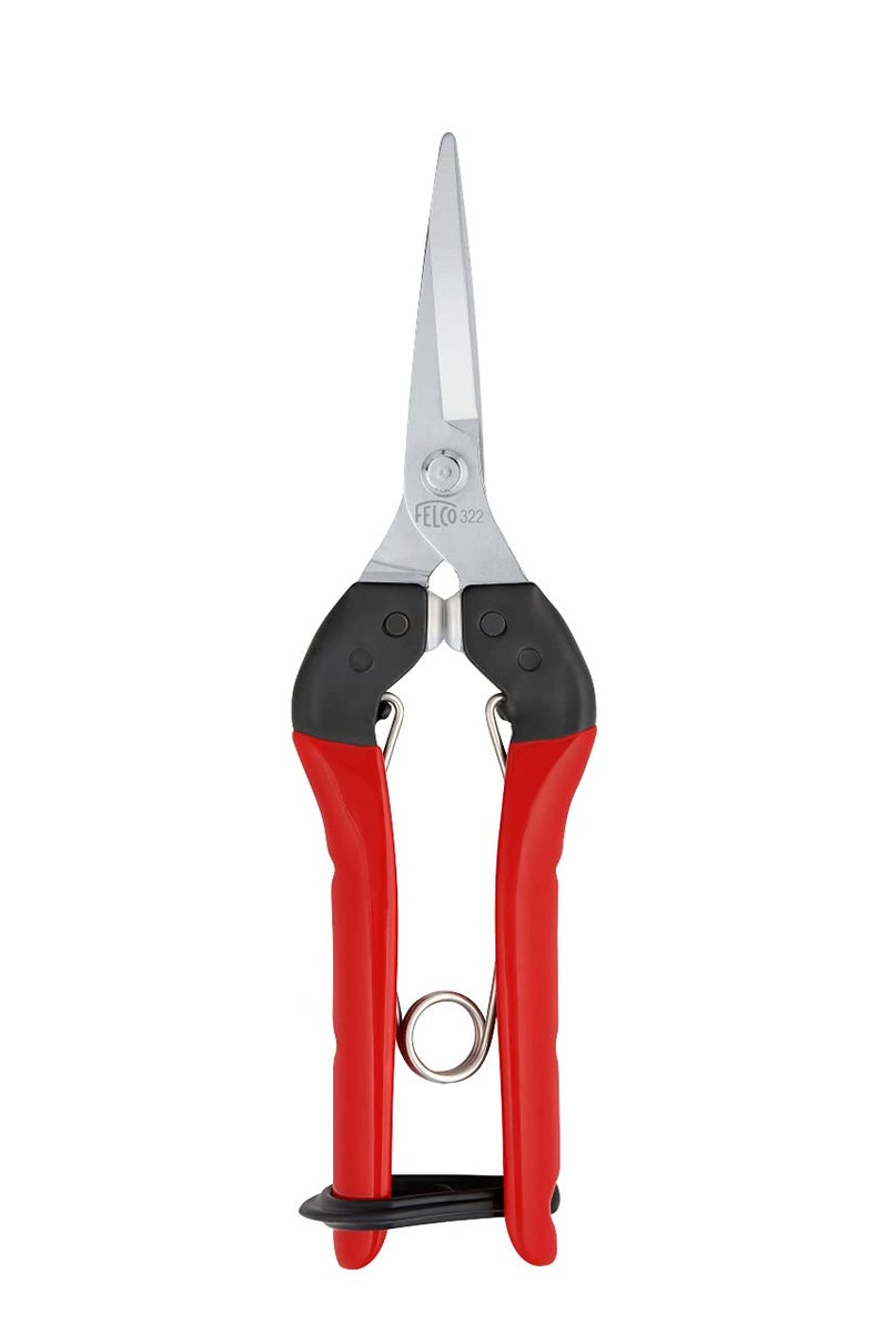 Felco F322 Pruning Snips – 9.84" Swiss-Made Garden Clippers with Curved Blade & Rounded Tip | Pruning Shears for Gardening | Garden Snips and Pruners with Carbon Steel Blade, Sap Groove - Image 1