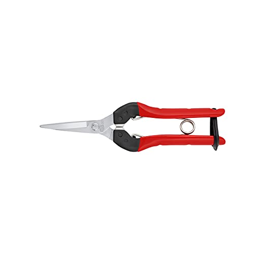 Felco F322 Pruning Snips – 9.84" Swiss-Made Garden Clippers with Curved Blade & Rounded Tip | Pruning Shears for Gardening | Garden Snips and Pruners with Carbon Steel Blade, Sap Groove - Image 2