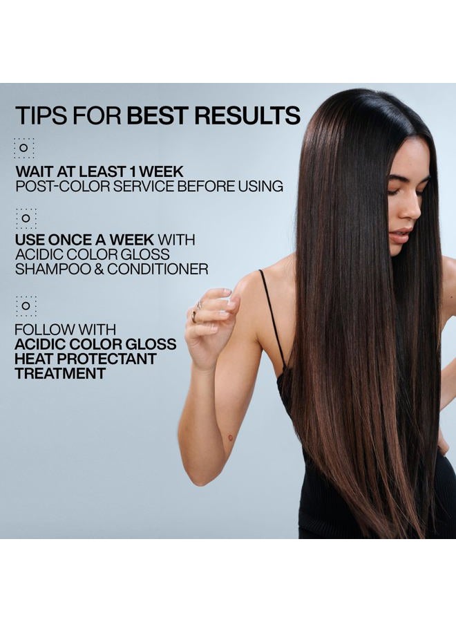 REDKEN علاج لمسة اللمعان الزجاجي الملون الحمضي للشعر المعالج بالألوان - علاج لمعان يُشطف، لمعان مكثف وترطيب - Image 4