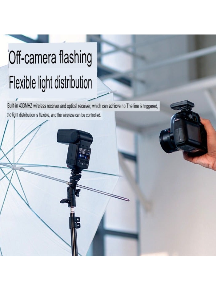 Godox TT520II Photography Light, Wireless Transmission Portable Fill Light, Lightweight Durable Strobe Light With Control Panel, Studio Light With LCD Display, (TT520II Standard With Batteries Plus Soft Light Box) - Image 3