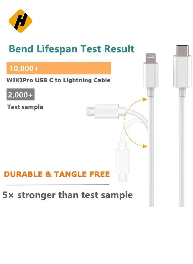 HuHa - USB C to Lightning Cable 6.6ft [Apple MFi Certified] PD Fast Charging and Hi-speed Syncing Cord Compatible with iPhone X/XS/XR/XS MAX/8/8 Plus, iPad Pro 2017 - Image 1