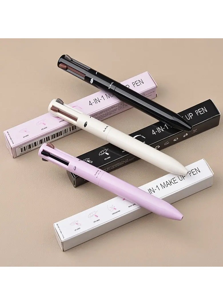 DubaiGallery Makeup Pen 4 in 1 (Eye Liner, Brow Liner, Lip Liner, & Highlighter) All-in-One, Multi-Functional Portable Beauty Product, On The Go Travel  - Image 2