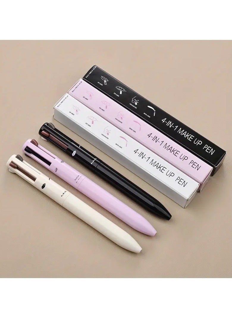 DubaiGallery Makeup Pen 4 in 1 (Eye Liner, Brow Liner, Lip Liner, & Highlighter) All-in-One, Multi-Functional Portable Beauty Product, On The Go Travel  - Image 3