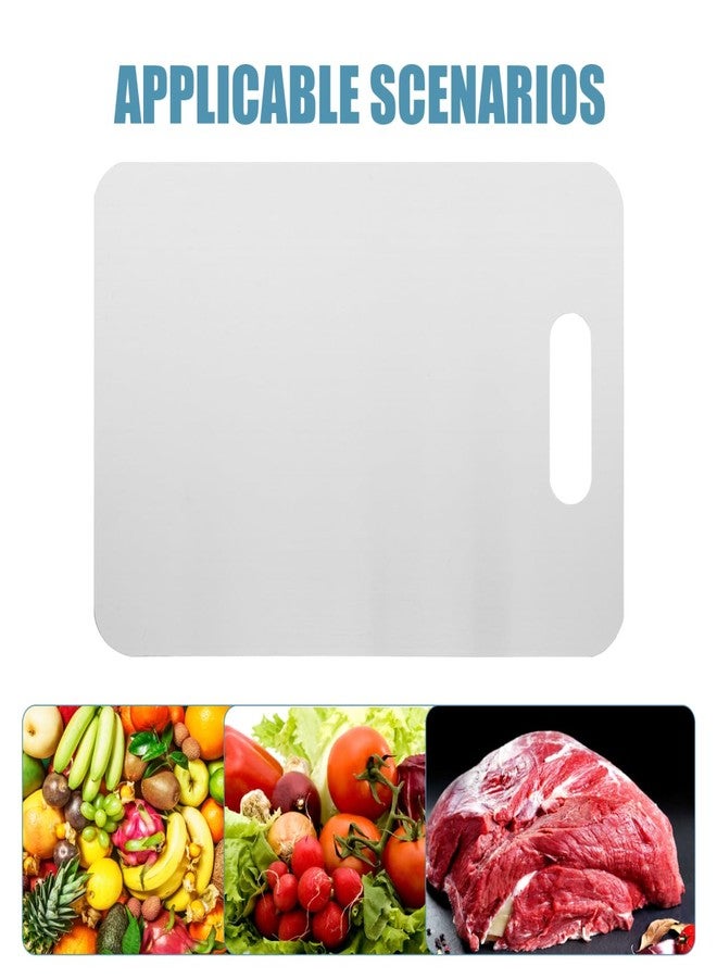 BESTOYARD 13X9 Inch Stainless Steel Cutting Board Double-Sided Metal Chopping Board for Kitchen Meat Vegetable Cheese Use Dishwasher Safe - Image 5