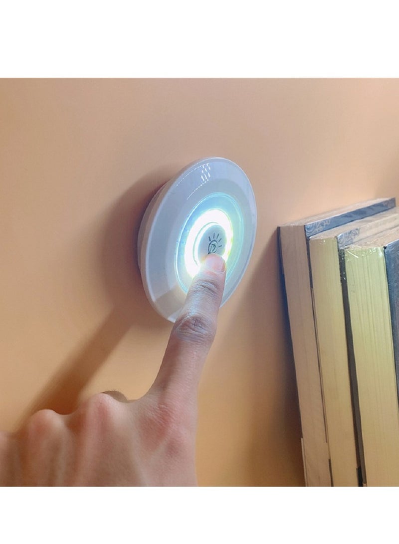 3 Light and 1 Remote Control Super Bright Night Light,  3W Small Round Pir Motion Activated Wireless Dimmable LED, For Kitchen Cabinet Courtyard Restaurant Bathroom - Image 4