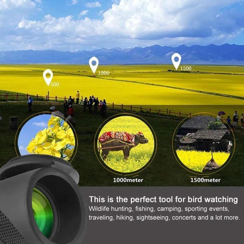 Glasses 80*100 monocular telescope low light night vision HD high magnification mobile phone camera telescope - Image 4