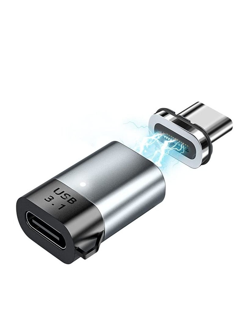 Captaintech Magnetic USB C Adapter, 24Pins Type C Connector,PD 100W Fast Charging 10Gb/s Data Transfer Compatible with iPad MacBook Pro Air Switch - Image 1