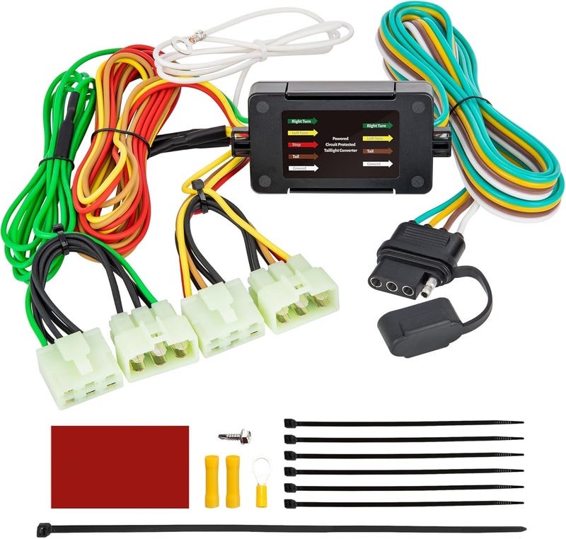 Oyviny Vehicle Side Custom 4 Way Trailer Wiring Harness for 1984-1995 Toyota Pickup and 1995-2004 Toyota Tacoma - Image 1