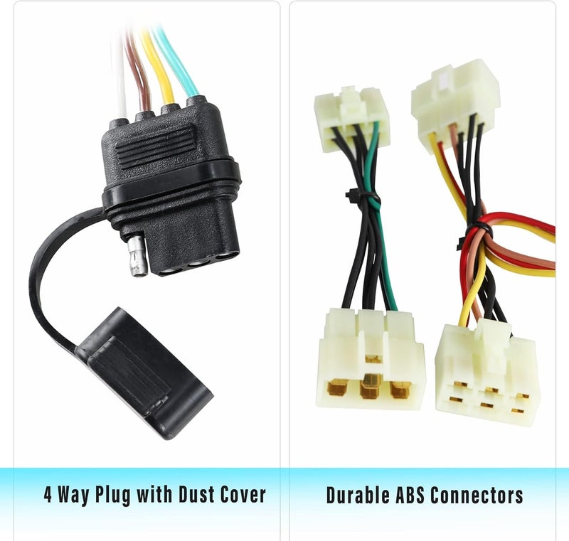 Oyviny Vehicle Side Custom 4 Way Trailer Wiring Harness for 1984-1995 Toyota Pickup and 1995-2004 Toyota Tacoma - Image 4