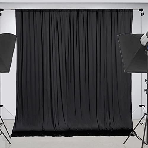 Mohoeey 10 ft x 10 ft Black Backdrop Curtains Panels, Wrinkle Free Polyester Photography Backdrop Drapes,Wedding Party Home Decoration Supplies - Image 5