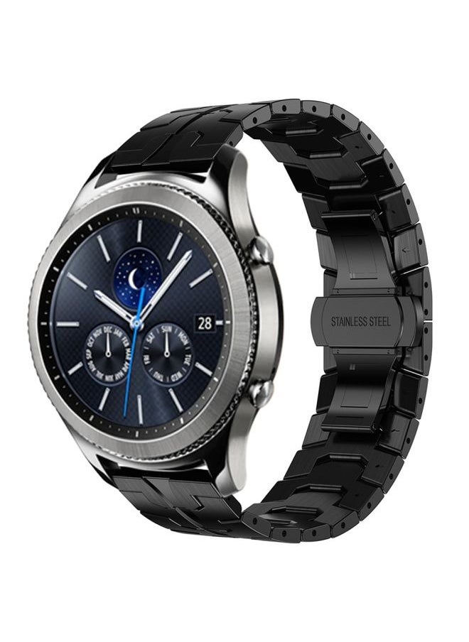 Generic - Replacement Strap For Samsung Gear S3 Classic Armor Stainless Steel Metal Watch Band Black - Image 1