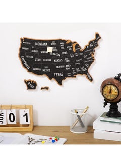 Queekay Usa Travel Map 16 X 12 X 0.6 Inch Us Cork Board Map With 10 Push Pins 1 Roll Double Sided Adhesive 3D United States Map Home Office Classroom Wall Decor For Tracing Past And Future Travel Art  - Image 4