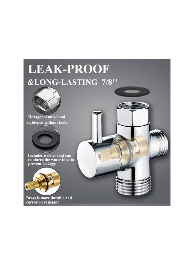 The Bros رشاش بيديت محمول من بروز للمرحاض، صنبور بيديت من الفولاذ المقاوم للصدأ قابل للتعديل بضغط 7/8" مجموعة رشاش حفاضات مع ملحق خرطوم للحمام - Image 2