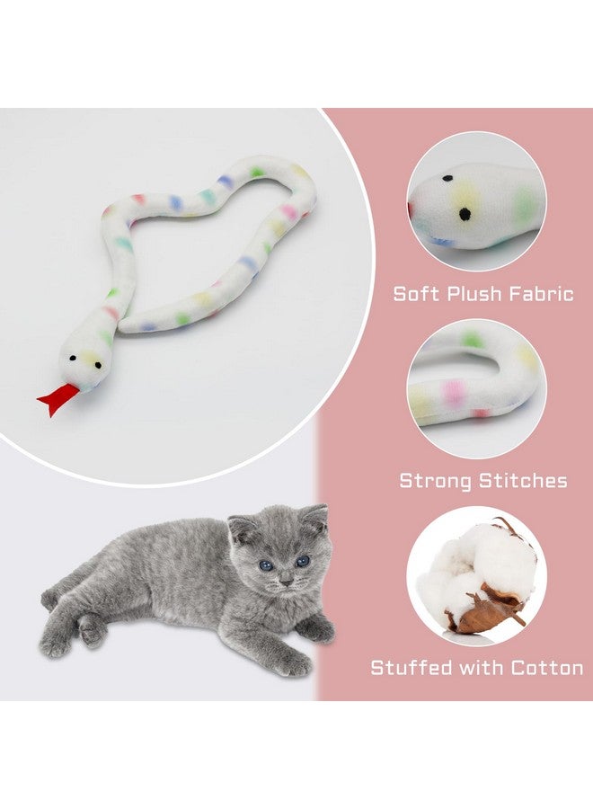 Andiker 2PCS Snake Cat Toys, 23.6 Inches Long Realistic Snake Shape Cat Plush Toy with Bite-Resistant Fabric Interactive Cats Toy for Indoor Cats to Bite Chew Keep Teeth Clean (Yellow&Green) - Image 3