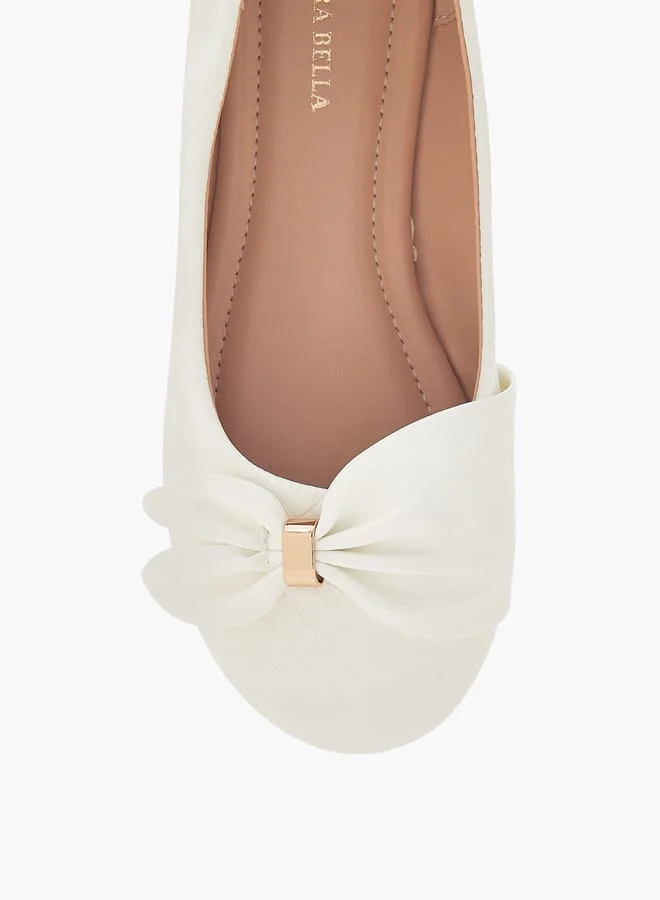 Flora Bella By Shoexpress Girls Bow Detail Ballerina With Slip On Closure