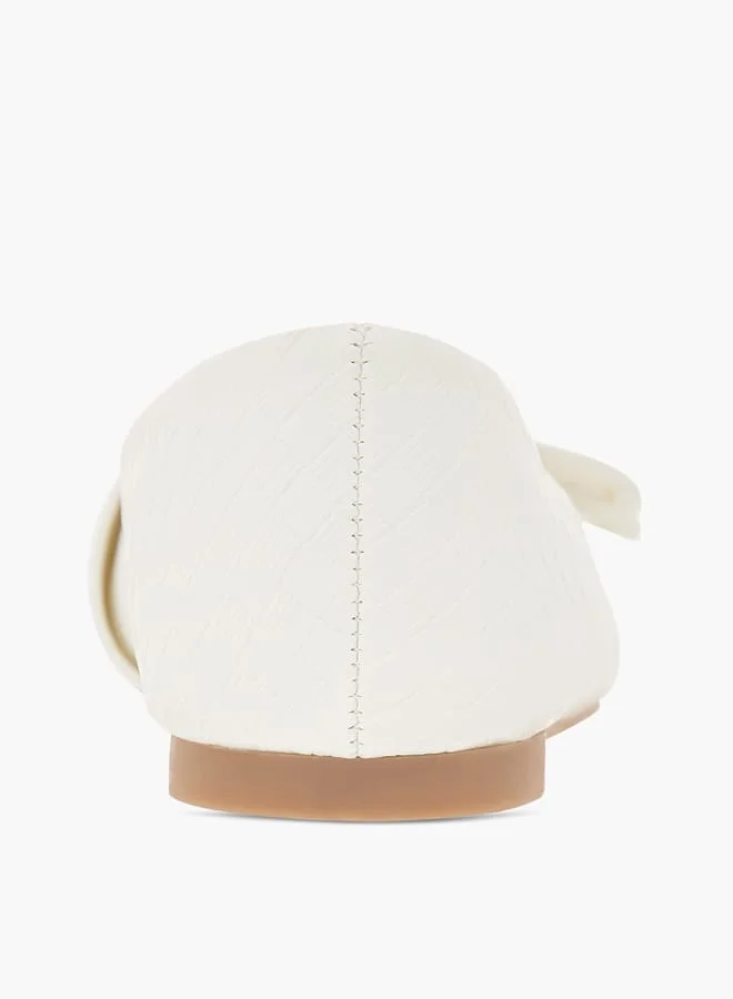 Flora Bella By Shoexpress Girls Bow Detail Ballerina With Slip On Closure