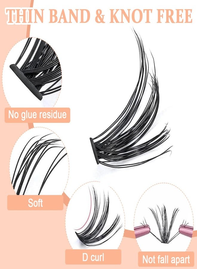 MAYCREATE® 1440PCS Lash Clusters DIY Eyelash Extensions 9-16mm Mixed D Curl Individual Eyelashes Wispy Thin Band Soft - Image 3