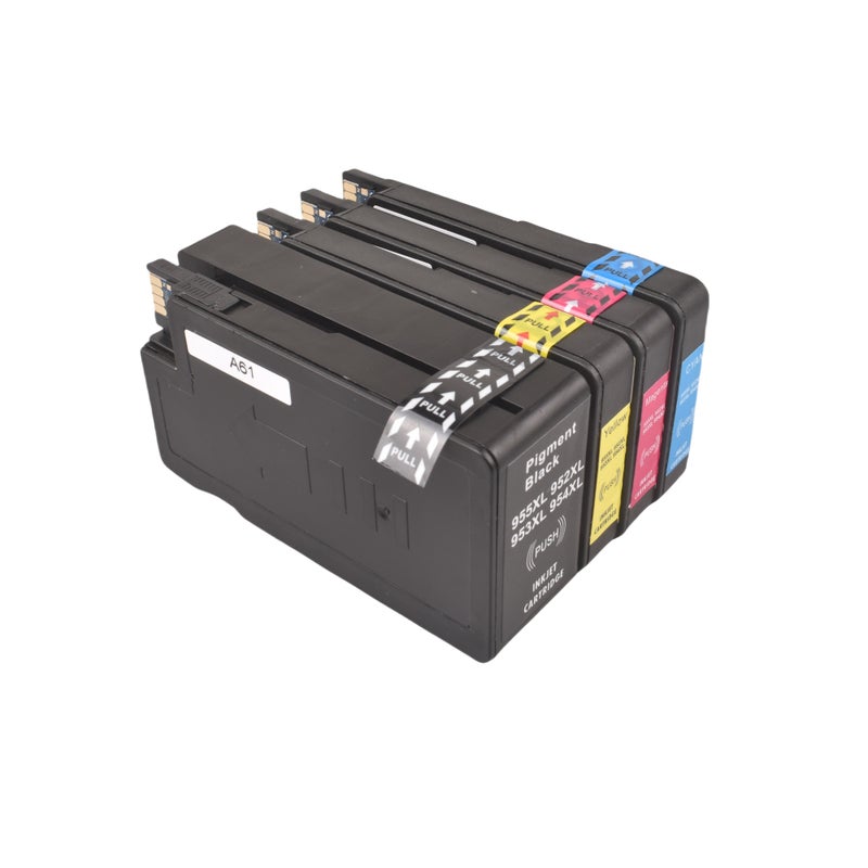 953XL مجموعة خراطيش حبر متوافقة بأربعة ألوان لطابعات Officejet Pro 7720 و7730 و7740 و8210 و8218 و8710 و8715 و8718 و8720 و8725 و8728 و8730 و8740 الكل في واحد. - Image 4