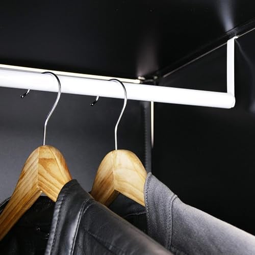 ALOXE Foldable Cupboard for Bedroom Clothes | Black Plastic Almirah with Transparent Door | Portable Wardrobe, Collapsible Storage Organizer - Image 4