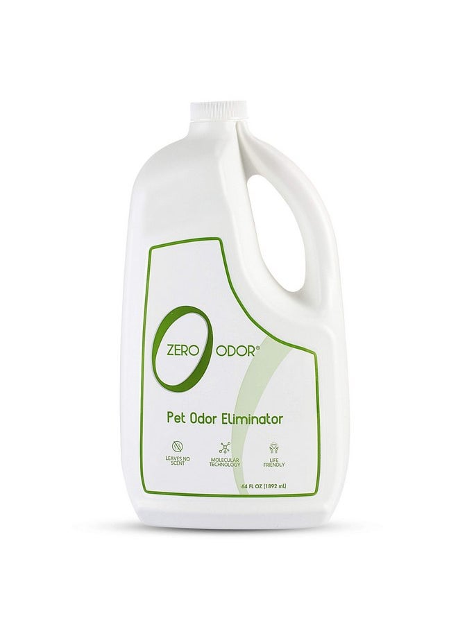 Zero Odor Zero Odor - Pet Odor Eliminator - Air & Surface Odor - Patented Molecular Technology Best For Carpet, Furniture, Pet Bed - Smell Great Again, 64oz Refill  - Image 1