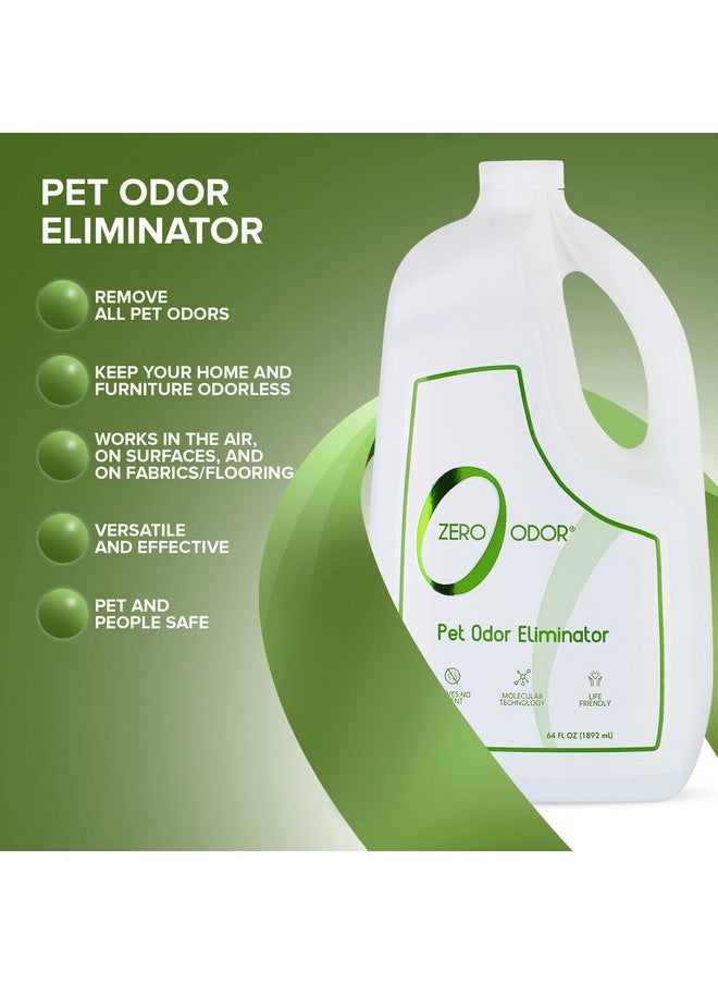 Zero Odor Zero Odor - Pet Odor Eliminator - Air & Surface Odor - Patented Molecular Technology Best For Carpet, Furniture, Pet Bed - Smell Great Again, 64oz Refill  - Image 4