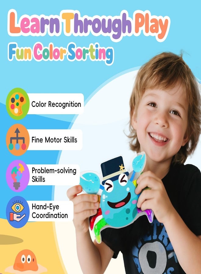 CHHQLZS Color Sorting Toys for Toddlers, Montessori Sensory Toys Preschool Learning Activities Fine Motor Skills Fidget Quiet Educational Gift for Kids Age 3+ - Image 5