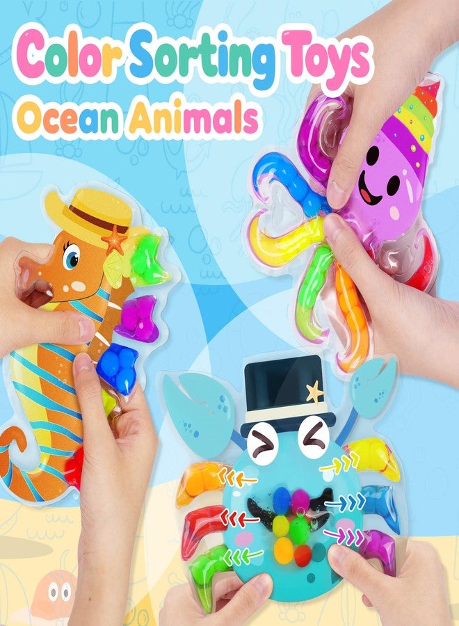 CHHQLZS Color Sorting Toys for Toddlers, Montessori Sensory Toys Preschool Learning Activities Fine Motor Skills Fidget Quiet Educational Gift for Kids Age 3+ - Image 2