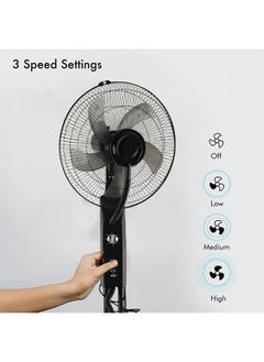 Cady One 70-watt vertical mist fan, 4-liter water tank, 3-speed and adjustable height  - Image 3