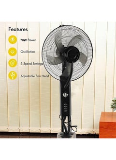 Cady One 70-watt vertical mist fan, 4-liter water tank, 3-speed and adjustable height  - Image 2