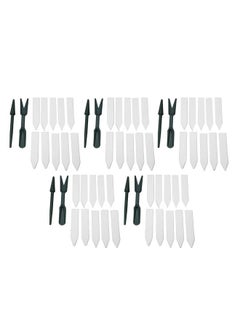 5Set Garden Hole Punch Dibbler Seedling Transplanter Hand Dibber Tool with Plant Transplanter Plant Labels for Garden Planting