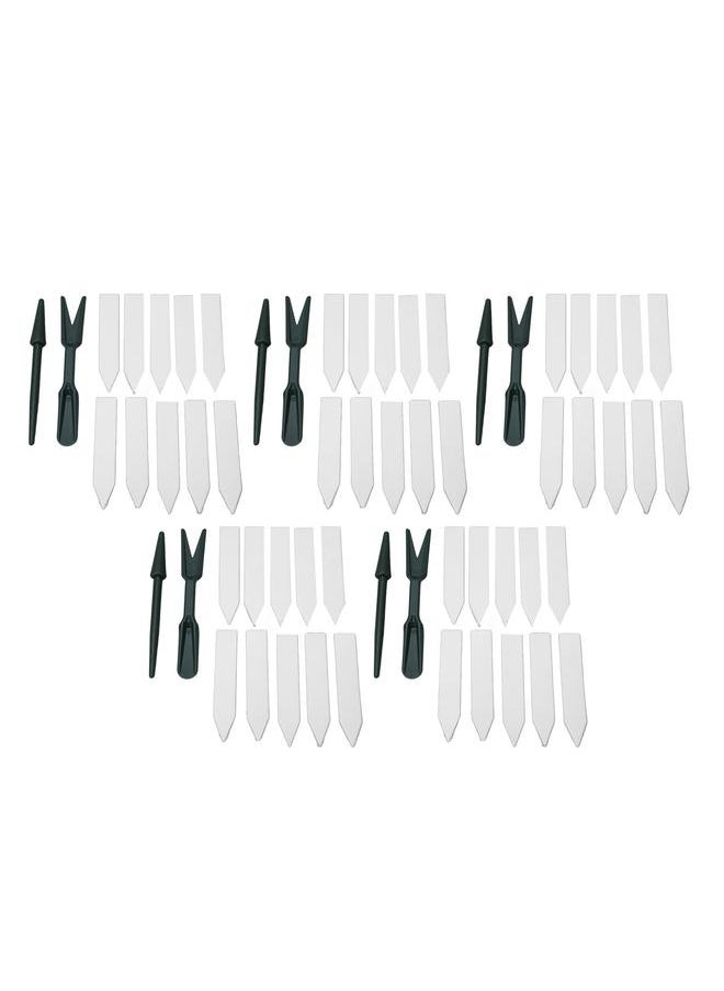 Thoraya - 5Set Garden Hole Punch Dibbler Seedling Transplanter Hand Dibber Tool with Plant Transplanter Plant Labels for Garden Planting - Image 1