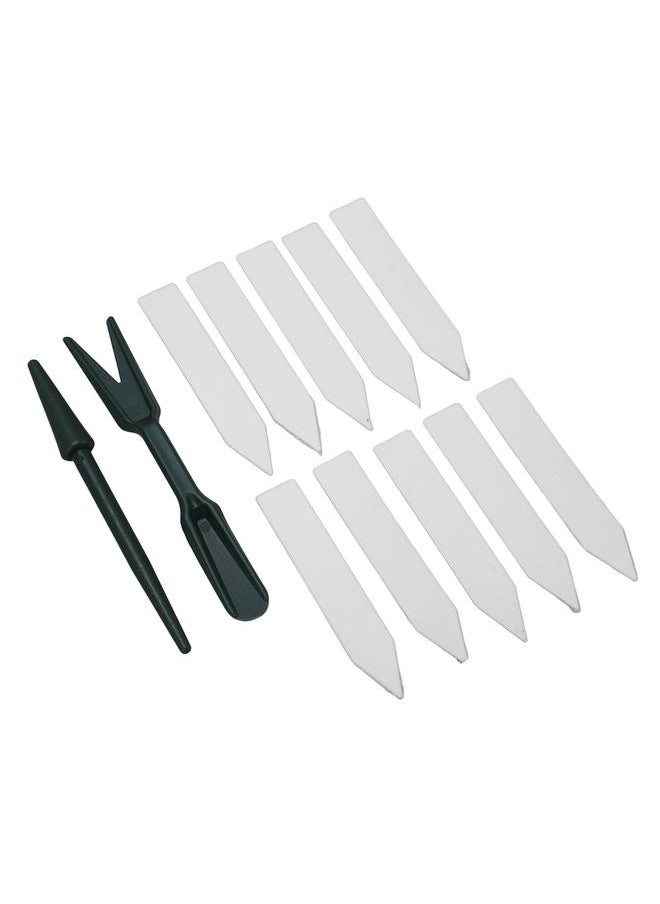 Thoraya - 5Set Garden Hole Punch Dibbler Seedling Transplanter Hand Dibber Tool with Plant Transplanter Plant Labels for Garden Planting - Image 1