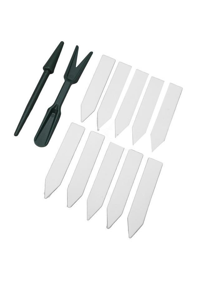Thoraya - 5Set Garden Hole Punch Dibbler Seedling Transplanter Hand Dibber Tool with Plant Transplanter Plant Labels for Garden Planting - Image 1