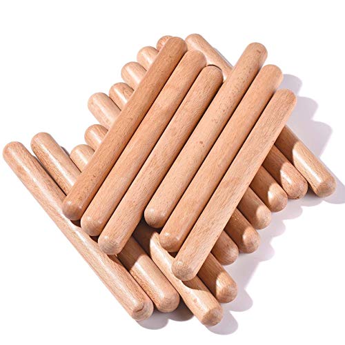 Mihey 16 Pack Music Lummi Sticks for Kids 8 Inch Rhythm Sticks with Carry Bag - Image 1