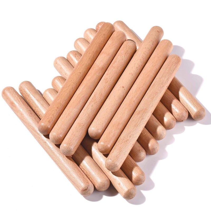 Mihey 16 Pack Music Lummi Sticks for Kids 8 Inch Rhythm Sticks with Carry Bag - Image 2