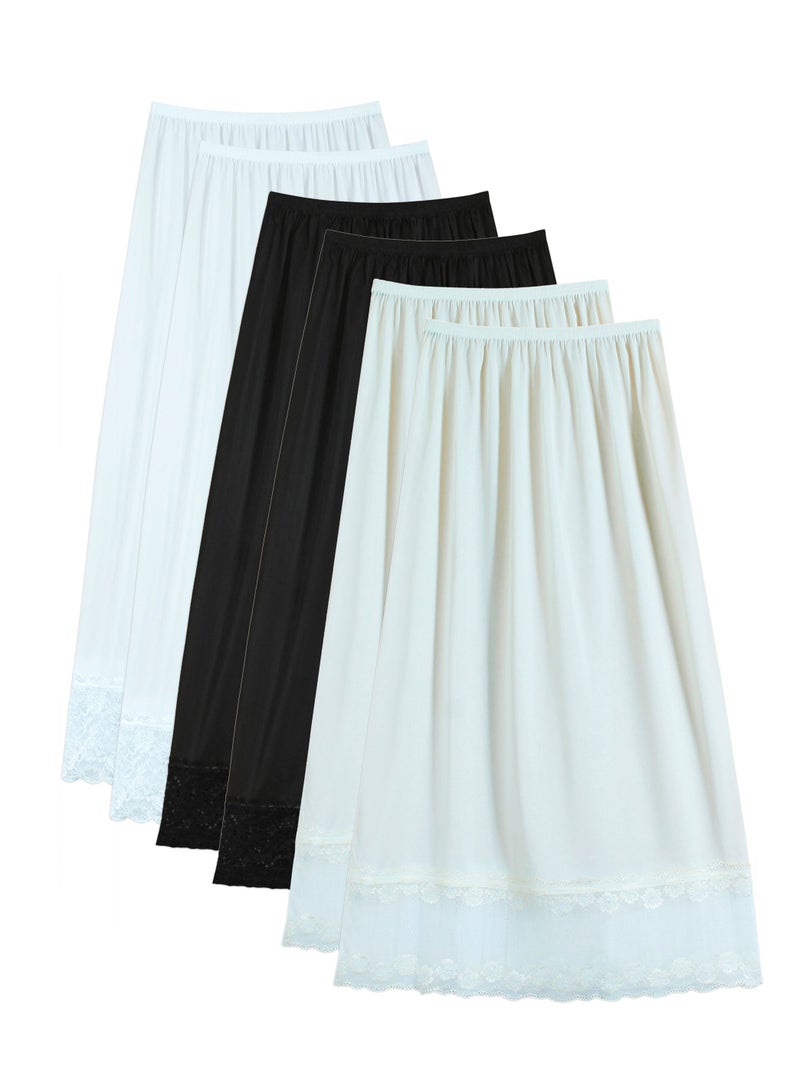 City Rose 6 - Pieces Full Length Soft inner Skirt with Elasticised Waistband and Big Dantel Women Multicolor - Image 1