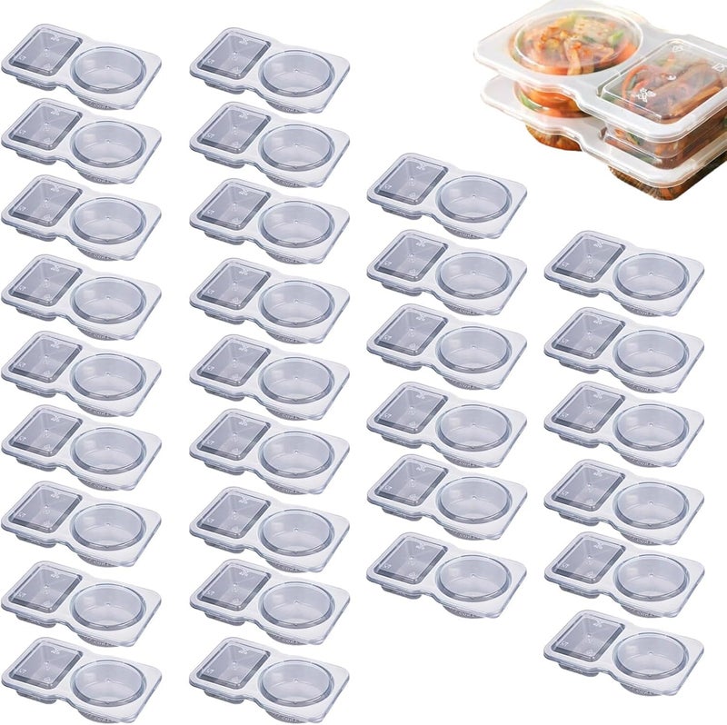 كيلا 30 قطعة صندوق وجبات خفيفة قابل لإعادة الاستخدام مع مقصورات PP مقصورات مزدوجة حاويات الوجبات الخفيفة المحمولة للاستخدام المنزلي في الهواء الطلق