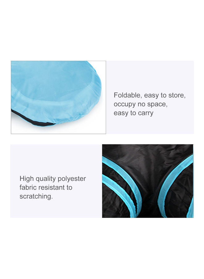 Loquat 4-Way Folding Portable Pet Cat Tunnel Blue/Black - Image 2