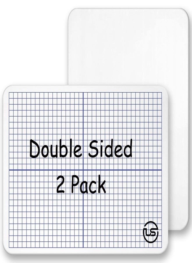 Ultimate Stationery Grid Whiteboard, 9 x 12 Graph Board, 2 Pack Double Sided Dry Erase Board for Students and Kids - Image 1