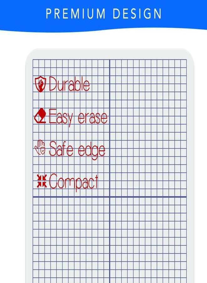 Ultimate Stationery Grid Whiteboard, 9 x 12 Graph Board, 2 Pack Double Sided Dry Erase Board for Students and Kids - Image 4