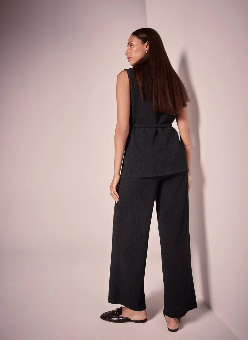 Matalan Black Pique Co Ord Trousers