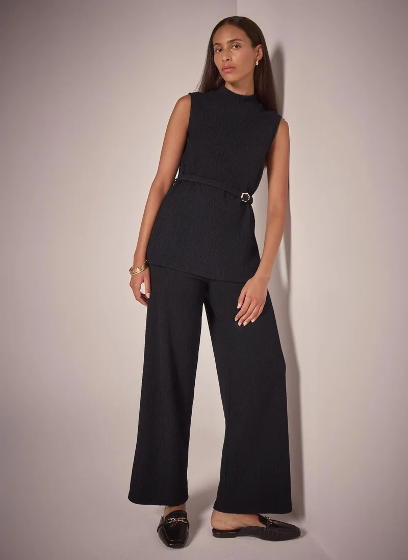 Matalan Black Pique Co Ord Trousers