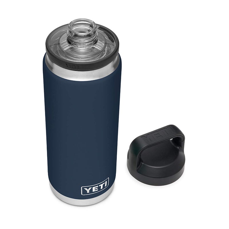 YETI Rambler 26 oz Bottle, Vacuum Insulated, Stainless Steel with Chug Cap, Navy - Image 1