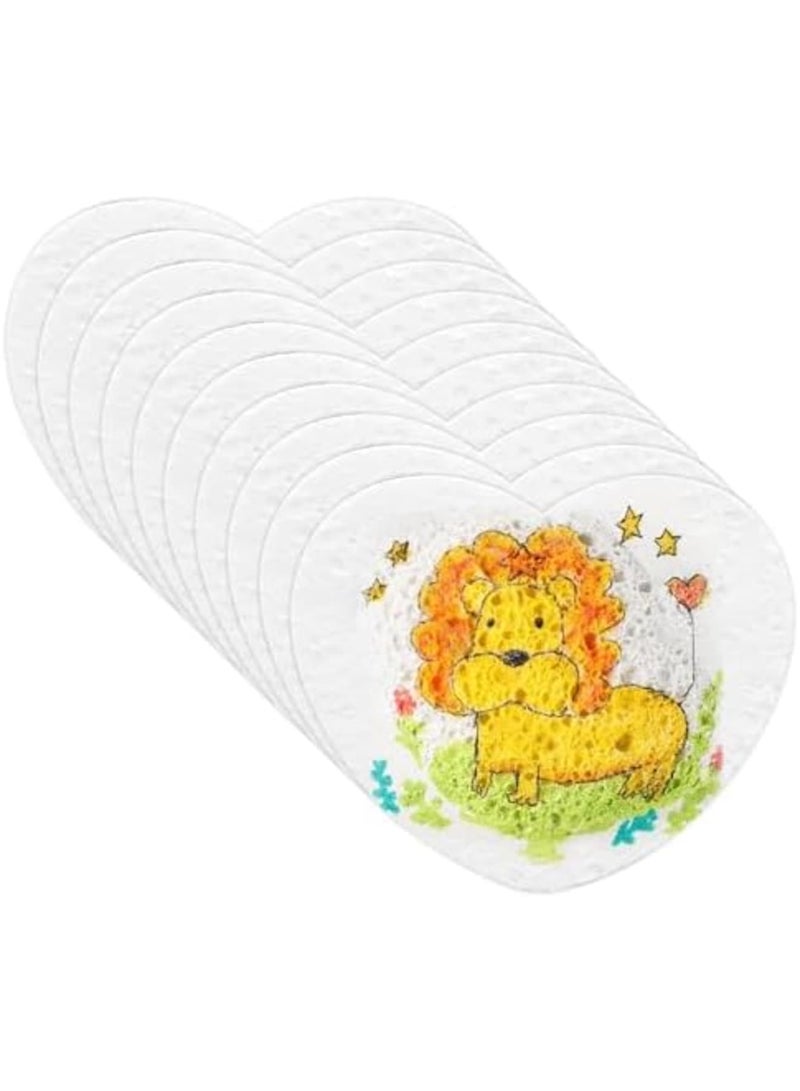 SYOSI 10pcs Magic Foam Texture Paper for 3D Drawing and Puffy Texture Painting, White Cellulose Cards for DIY Art & Crafts, Heart-Shaped Magic Canvas Sponge Sheets (7x6cm) - Image 1